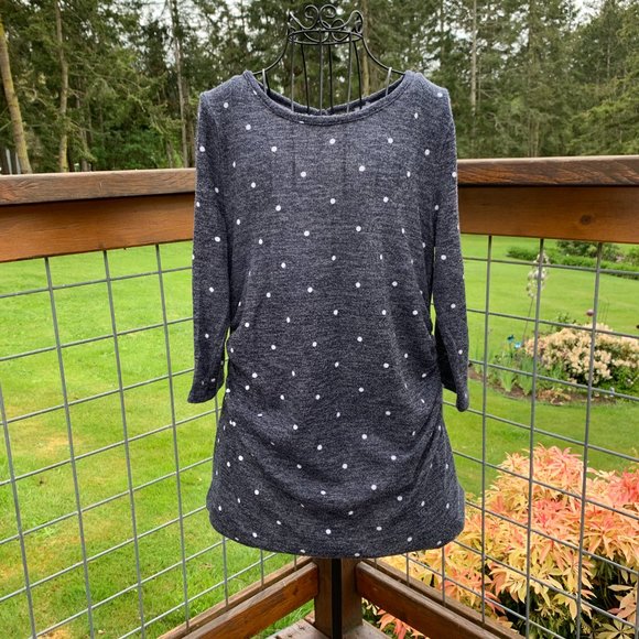 Le Lis polka dot ruffle top main image 0
